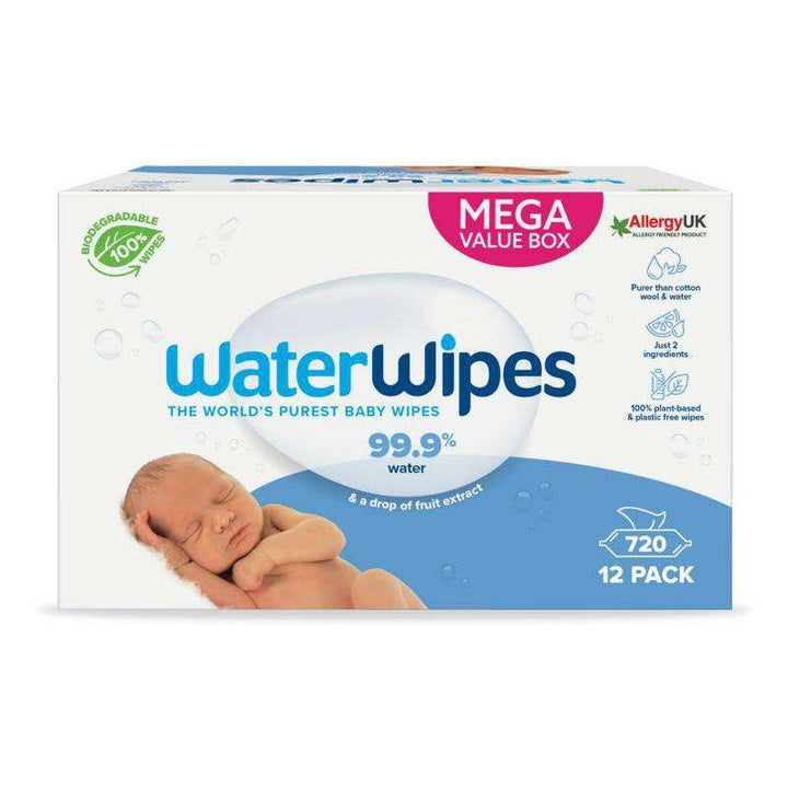 Water Wipes Original Plastic Free Baby Wipes 12 Packs - 720 Count - Zrafh.com - Your Destination for Baby & Mother Needs in Saudi Arabia