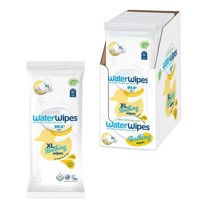 Water Wipes Plastic Free XL Bathing Wipes For Toddlers And Babies Wipes 12 Pack - 192 Count - Zrafh.com - Your Destination for Baby & Mother Needs in Saudi Arabia