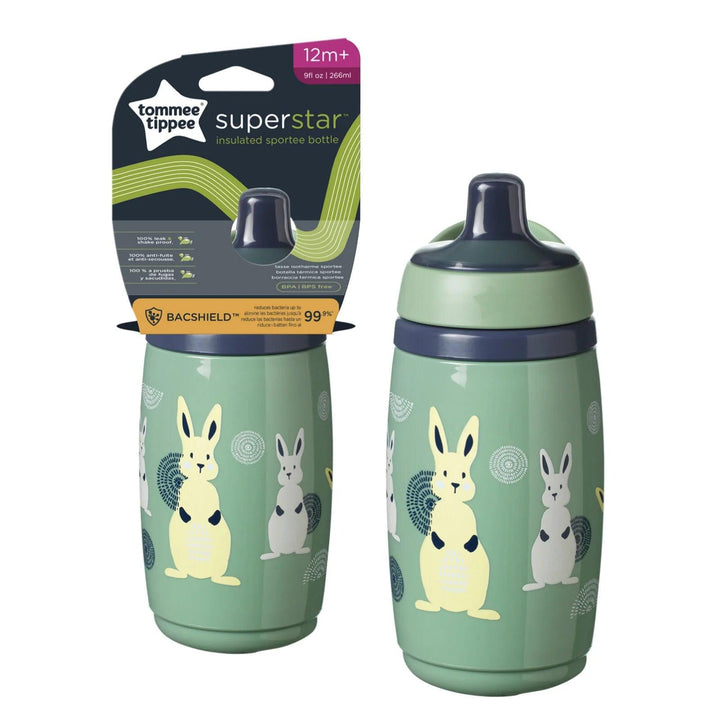 Tommee Tippee Superstar Insulated Sportee Water Bottle - 266mL - Zrafh.com - Your Destination for Baby & Mother Needs in Saudi Arabia