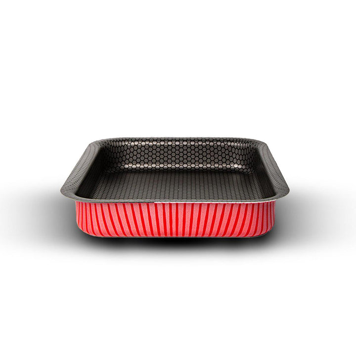 Family Ship Deep rectangular non-stick oven tray 31 cm -Red / black - Zrafh.com - Your Destination for Baby & Mother Needs in Saudi Arabia