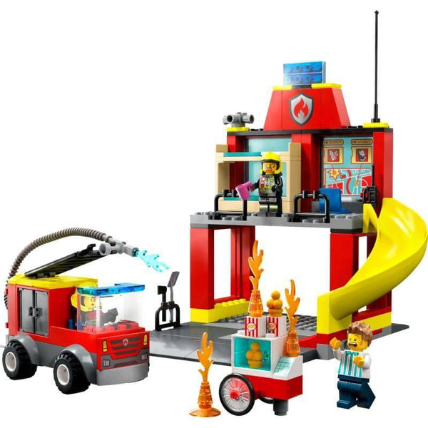 LEGO City Fire Kid's 60375 Fire Station And Fire Truck Set - 153 Pieces - ZRAFH