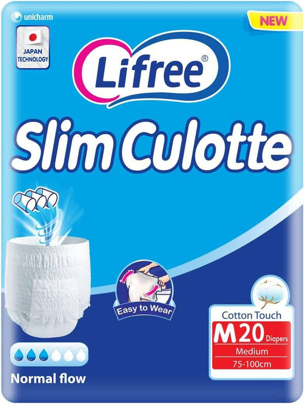 Lifree Adult Diaper Slim Culotte Package, Medium 20 Pads - ZRAFH