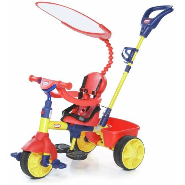 Little Tikes 4-in-1 Primary Trike for Toddlers - Red & Yellow - ZRAFH