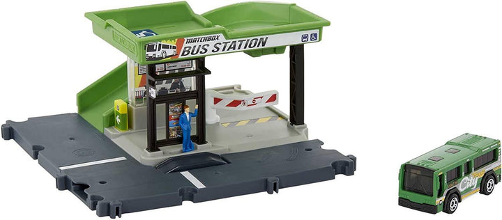 Match Box Action Drivers Bus Station Playset O/S HDL08 - ZRAFH