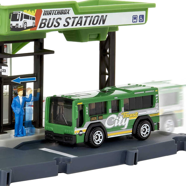 Match Box Action Drivers Bus Station Playset O/S HDL08 - ZRAFH