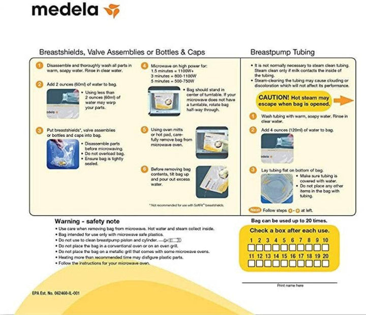 Medela Quick Clean Microwave Sterilization Bags - ZRAFH