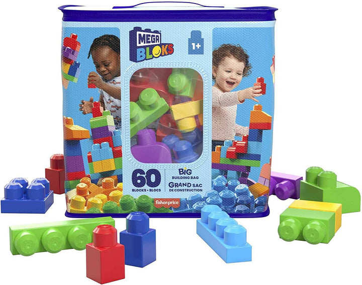 Mega Bloks 1st Builders Bldg Bag 60pcs Classic DCH55 - ZRAFH