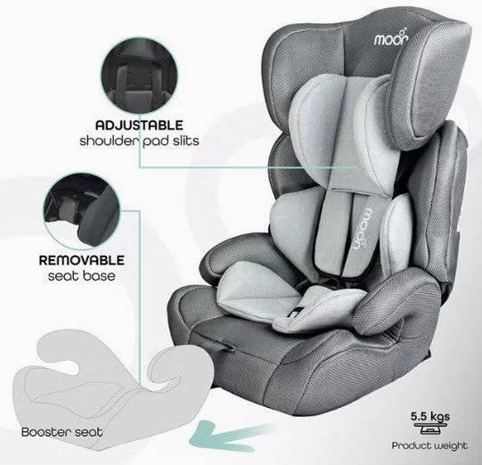 Moon Lofty Car Seat Group (1,2,3) Grey MNBGCGD22 - ZRAFH