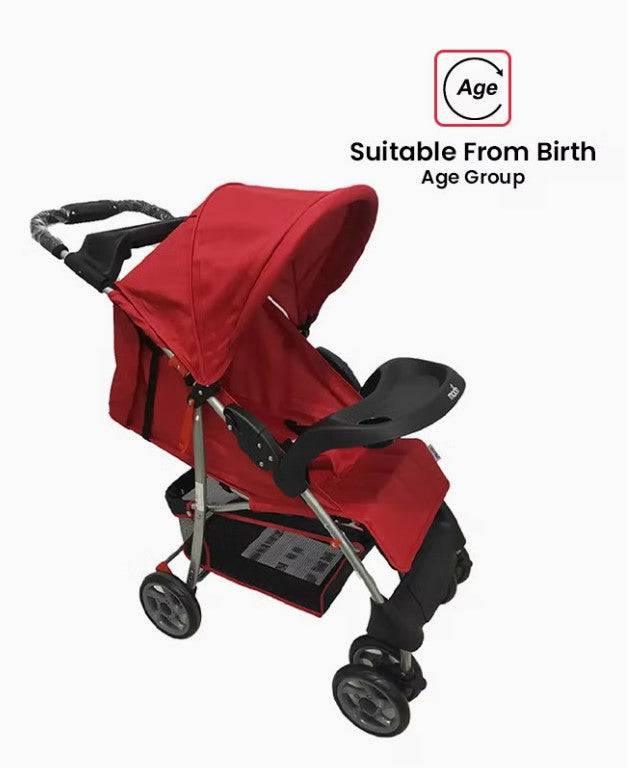 Moon Bezik One Fold Stroller Dark Red MNBGOMR05 - ZRAFH