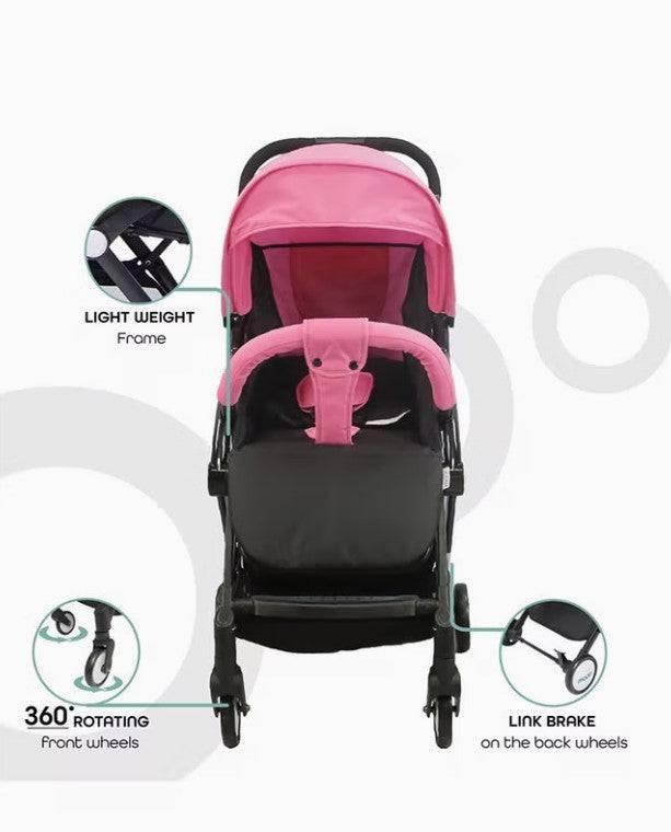 Moon Compact Cabin Stroller Pink - ZRAFH