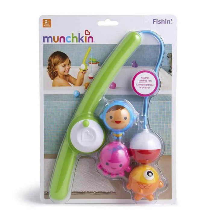 Munchkin Magnetic Fun Fisherman Bath Toy - 4 Pieces - Multicolor - ZRAFH