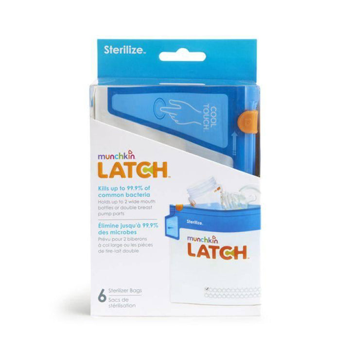 Munchkin Latch Cool Touch Microwave Steriliser Bags - 6 Pieces - ZRAFH