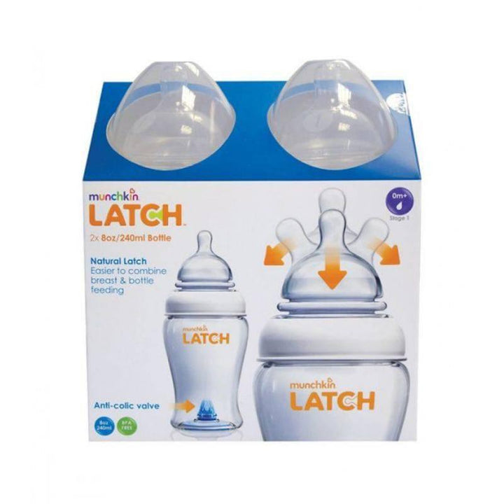 MUNCHKIN LATCH BOTTLE NATURAL MOVEMENT TEAT +0 month STAGE 1 - 120ml - 2 pcs - ZRAFH