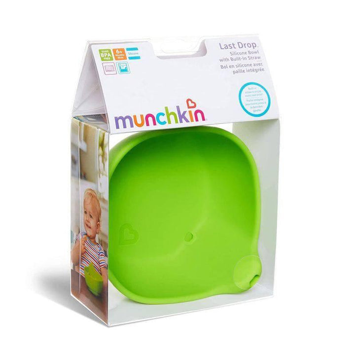 Munchkin Last Drop Silicone Toddler Bowl - Green - ZRAFH
