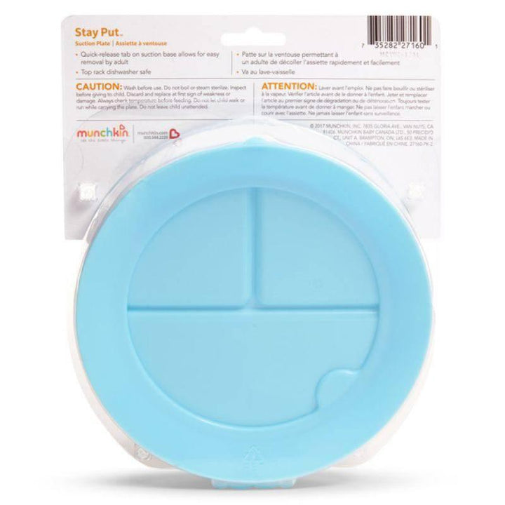Munchkin Stay Put Suction Plate - Blue - ZRAFH