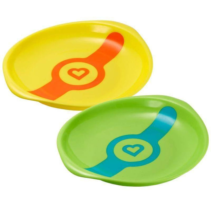 Munchkin White Hot® Plates - Green And Yellow - 2 Pcs - ZRAFH