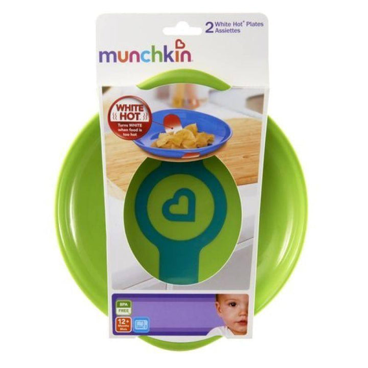 Munchkin White Hot® Plates - Green And Yellow - 2 Pcs - ZRAFH