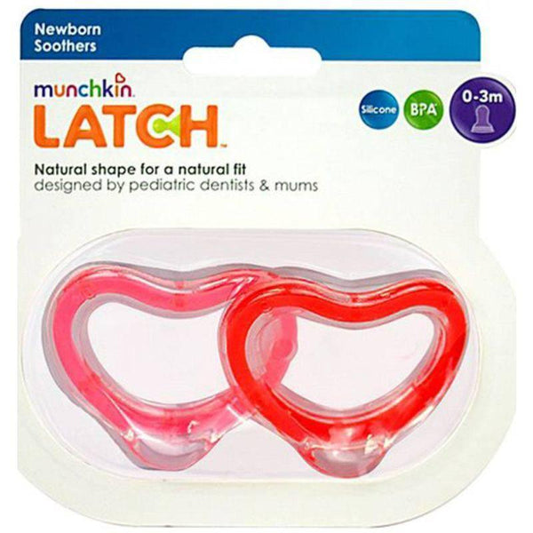 Munchkin Latch™ Newborn Soothers - 2 Pack - Pink And Red - ZRAFH