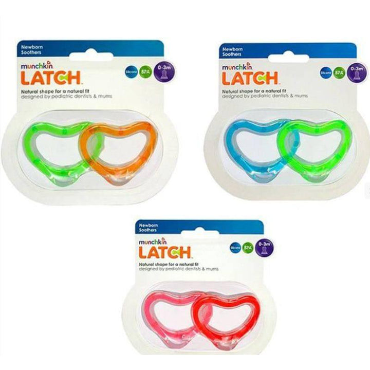 Munchkin Latch™ Newborn Soothers - 2 Pack - Pink And Red - ZRAFH