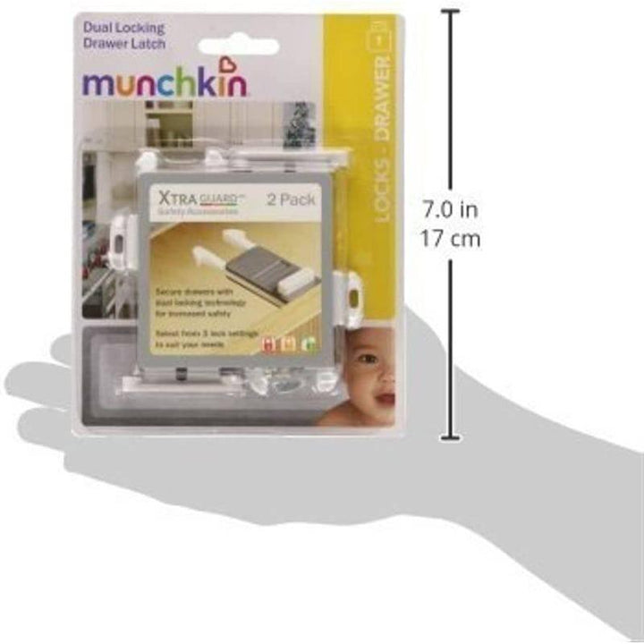 Munchkin Dual Locking Drawer Latch Set - 2 pieces - ZRAFH