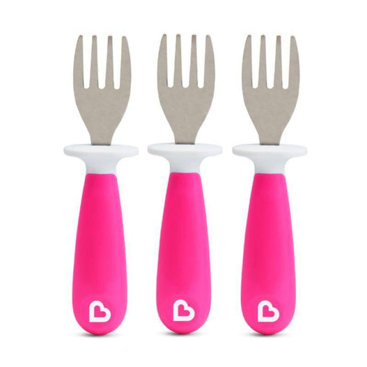 MUNCHKIN RAISE 3PK TODDLER FORKS - Pink - 3 pcs - ZRAFH