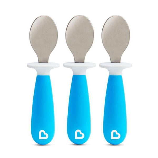 Munchkin Raise Toddler Spoons - Blue - 3 Pcs - ZRAFH