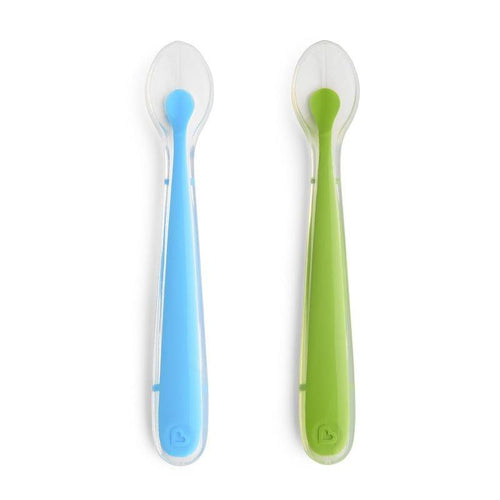 Munchkin munchkin gentle silicone spoons, 4 pack, blue/green