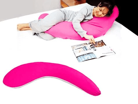 Mycey Maternity Body Pillow - White & Pink - ZRAFH