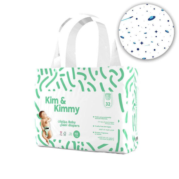 Kim & Kimmy - Newborn Diapers, up to 5kg, qty 32 - ZRAFH