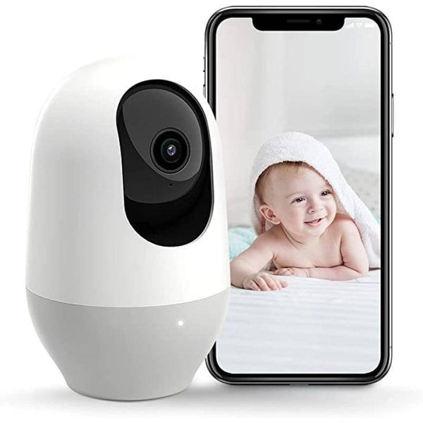 Nooie Baby Monitor, WiFi Pet Camera Indoor, 360-degree IP Camera, 1080P Super IR Night Vision Motion & Sound Detection - Alexa - ZRAFH