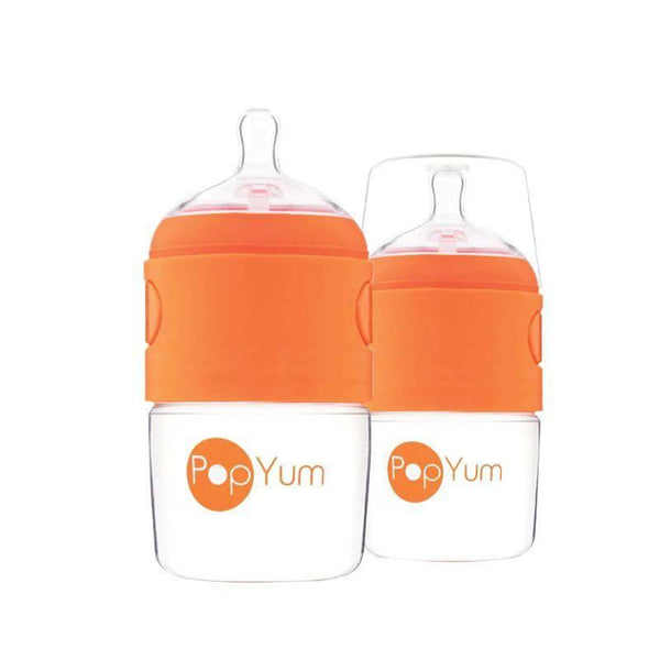 Pop Yum Baby Feeding Bottle - 150 ml - Pack of 2 - Orange - ZRAFH