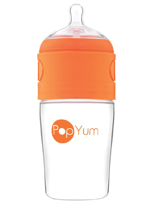 PopYum 260 ml Orange Anti-Colic Formula Making/Mixing/Dispenser Baby Bottle