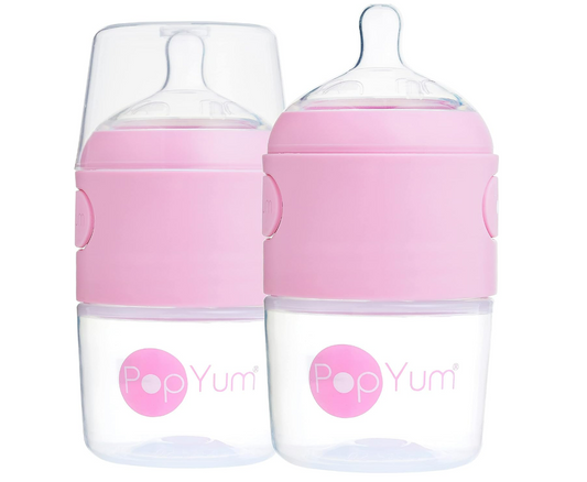 PopYum 150 ml Anti-Colic Formula Making/Mixing/Dispenser Baby Bottles, 2-Pack