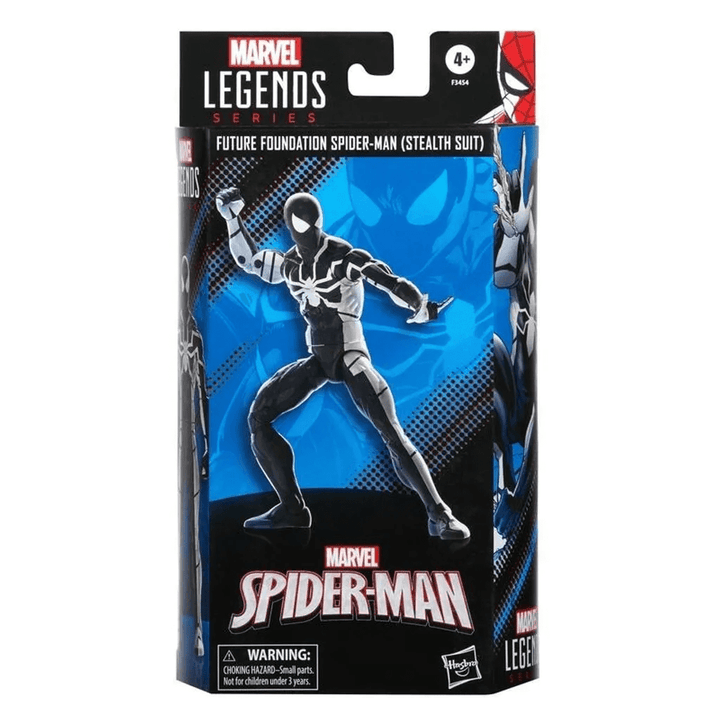 Marvel Legends Series Spider-Man 15-cm Future Foundation Spider-Man (Stealth Suit) Action Figure Toy, Includes 4 Accessories, Multicolor,F3454 - ZRAFH