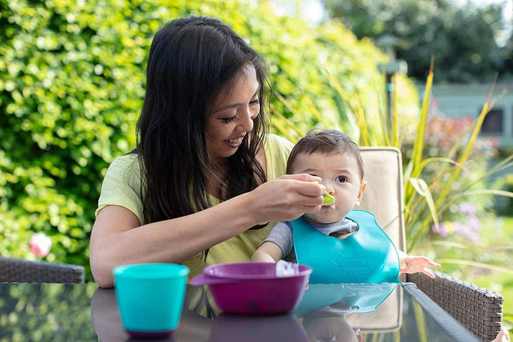 Tommee Tippee On The Go Feeding Bowl x 2, Lid and Spoon- Blue - Zrafh.com - Your Destination for Baby & Mother Needs in Saudi Arabia