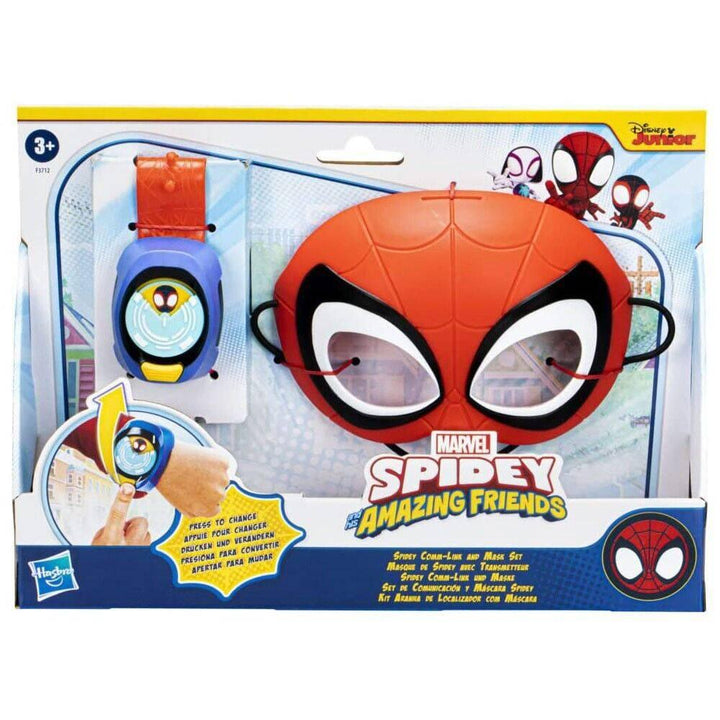 Marvel Spidey and His Amazing Friends Spidey Comm-Link and Mask Set, Preschool Role Play Toy Set with Wristband and Mask for Ages 3 and Up - ZRAFH