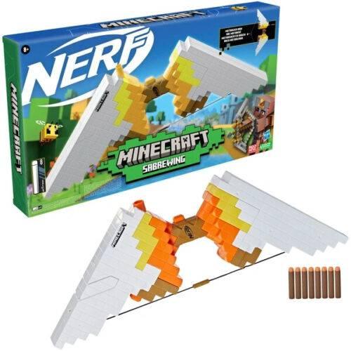 NERF Minecraft Sabrewing Motorized Blaster Bow, 8 Elite Darts, 8-Dart Clip - ZRAFH