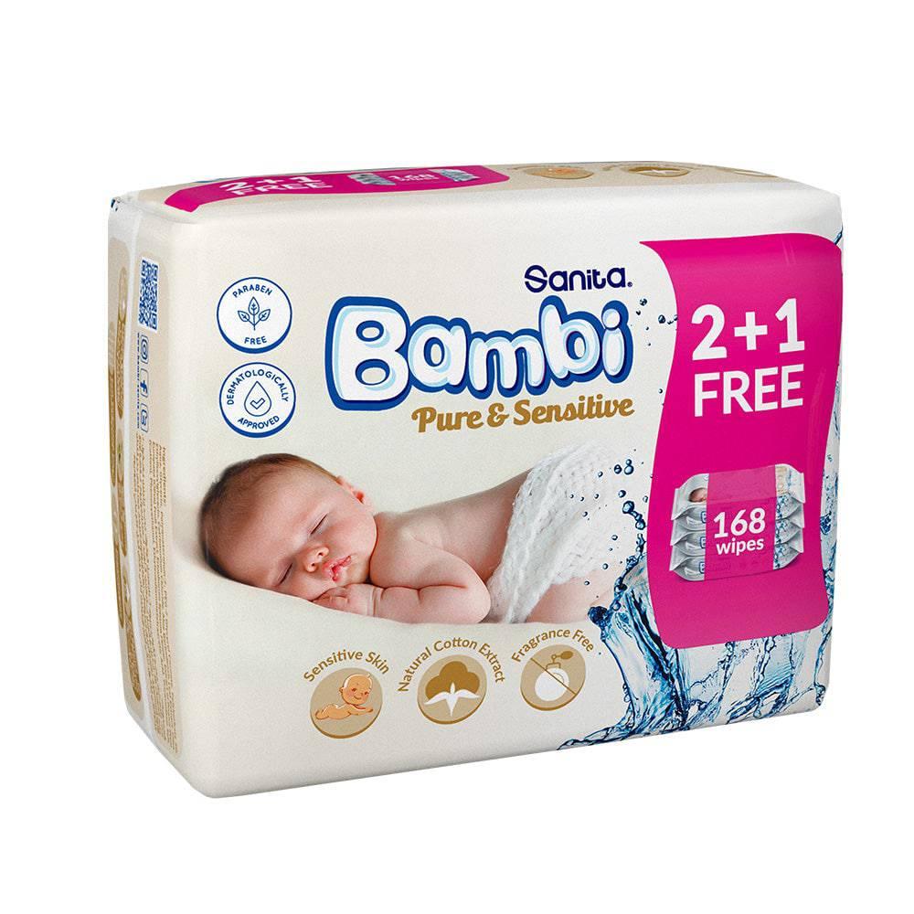 Bambi Size 3 Value Pack 36 Diapers New