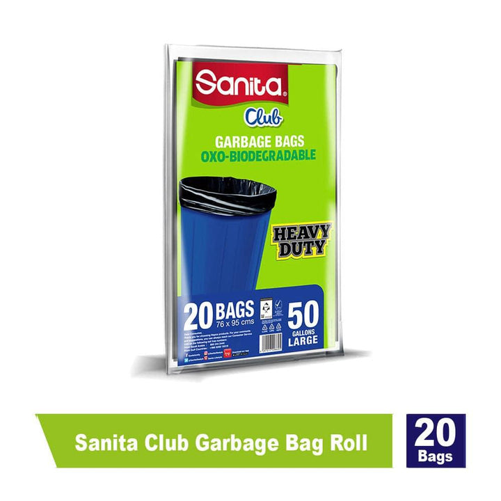 Sanita Club - Garbage Bags 50 Gallons Large 20 Bags