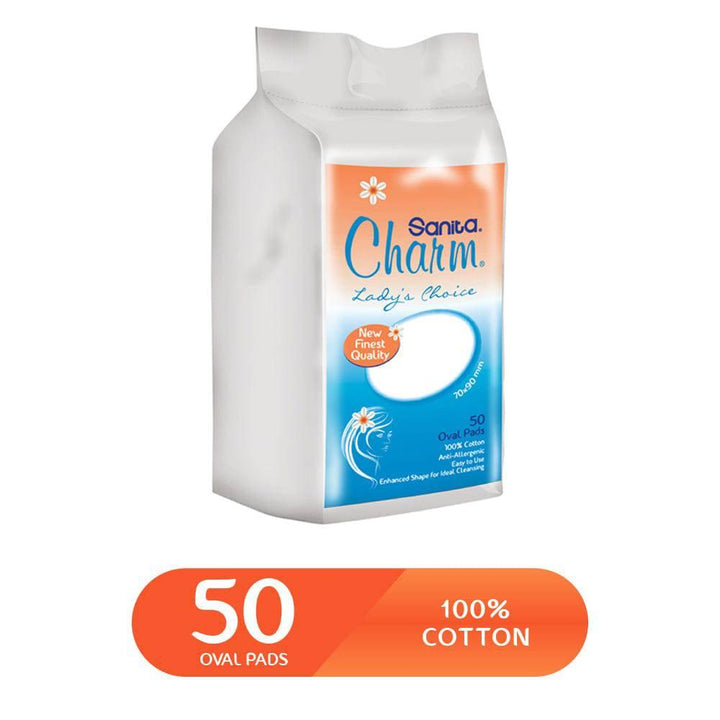 Sanita Charm 100% Wet Cotton 50 Oval Buds - ZRAFH