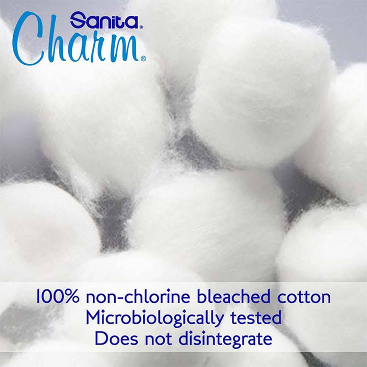 Sanita Charm 240 Rounds Pads 100% Wet Cotton - ZRAFH