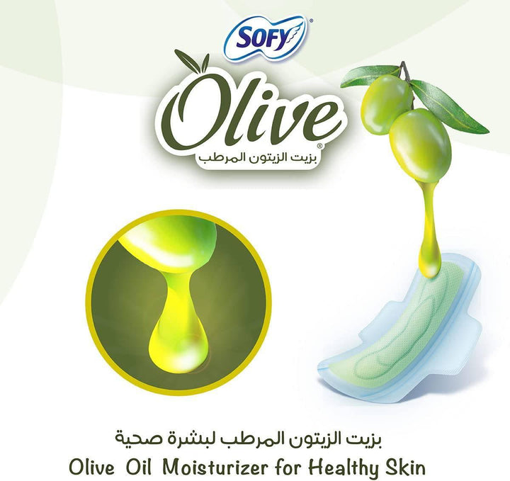 SOFY Olive Slim Regular 23 cm. Sanitary Pads with Wings 30 Pads - ZRAFH