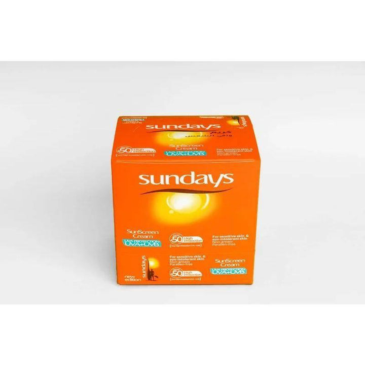 Sundays SPF+50 UVA - UVB, SunSreen & SunBlock Cream - 50 g - ZRAFH