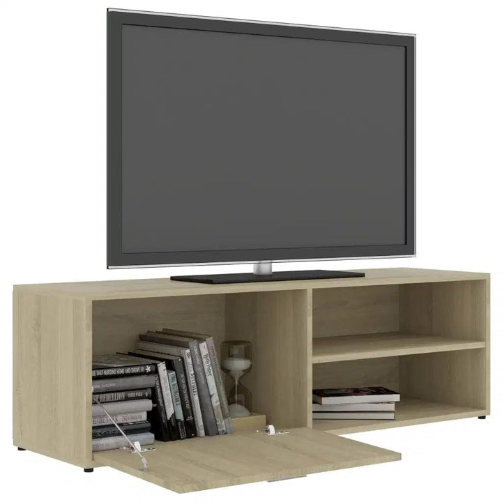 Alhome Beige TV Table Timeless and Elegant Entertainment Console in Compressed Wood - Zrafh.com - Your Destination for Baby & Mother Needs in Saudi Arabia