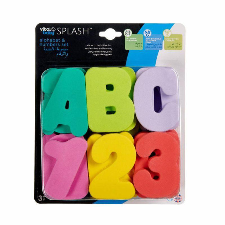 Vital Baby Splash Alphabet & Numbers Set - 36 Pieces - ZRAFH