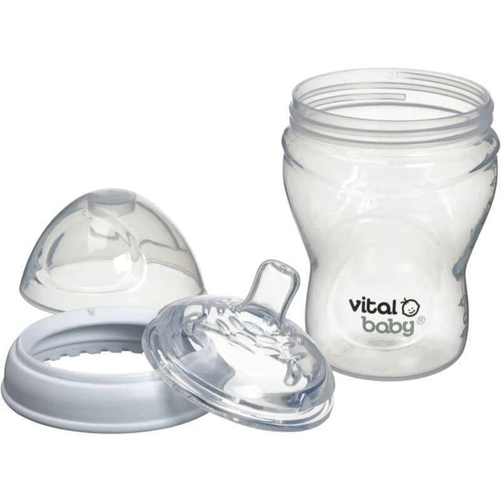 Vital Baby Nurture Breast-Like Feeding Bottles - 240 ml - 2 Pieces - ZRAFH