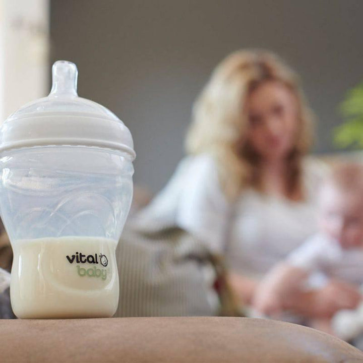 Vital Baby Nurture Breast-Like Feeding Bottles - 240 ml - 2 Pieces - ZRAFH