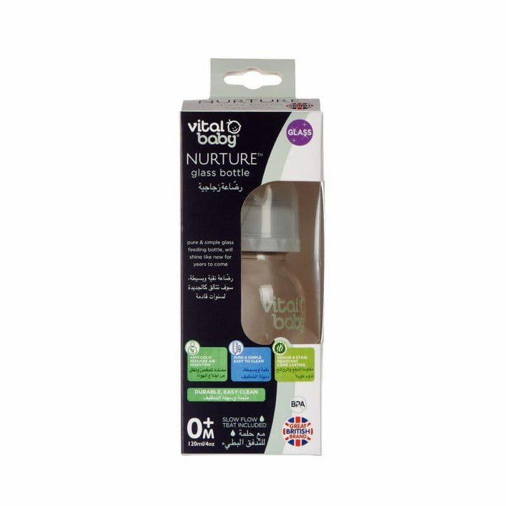 Vital Baby NURTURE glass feeding bottle - 120 ml - ZRAFH