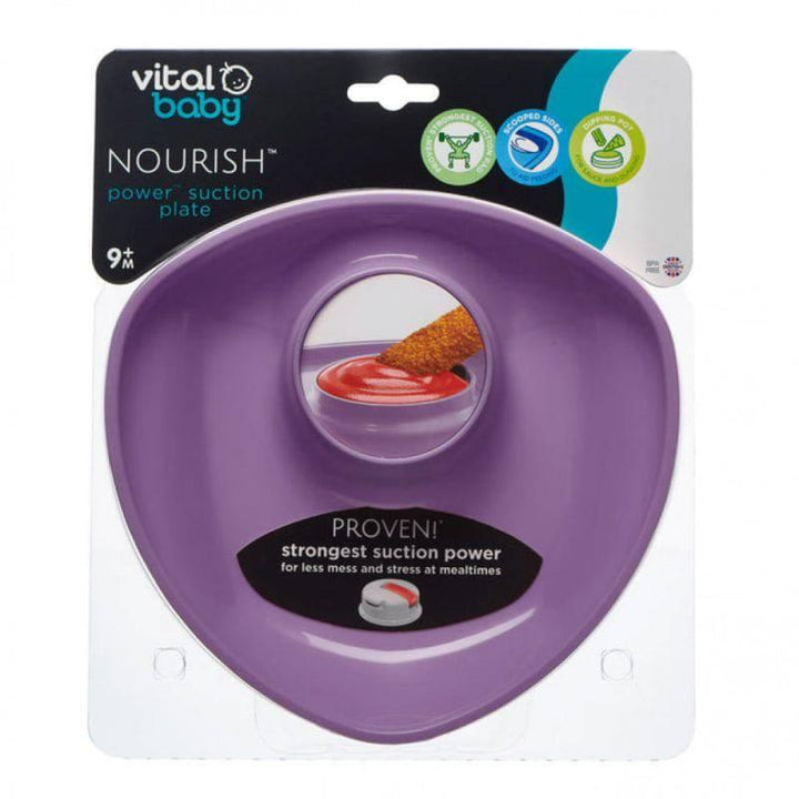 Vital Baby Nourish Fizz Deep Power Suction Plate - 9+ Months - Purple - ZRAFH