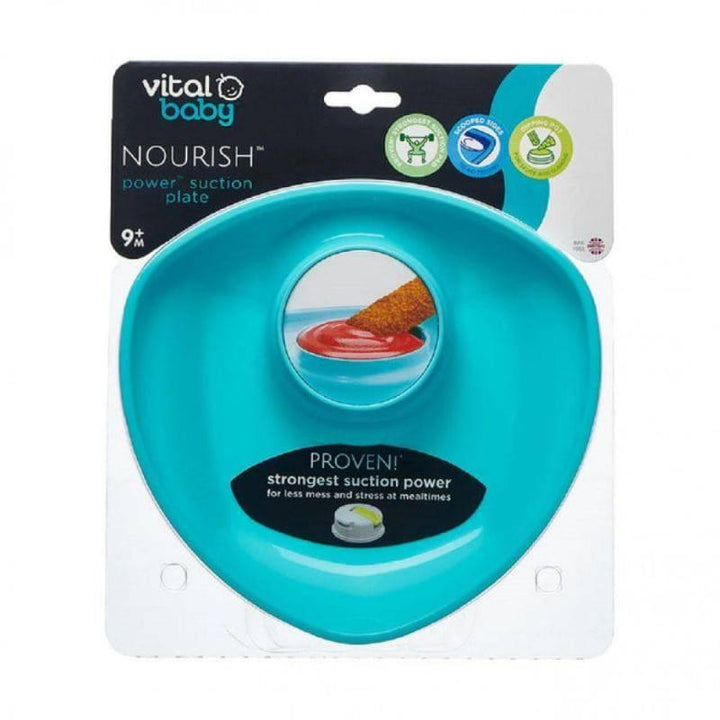 Vital Baby Nourish Pop Deep Power Suction Plate - 9+ Months - Blue - ZRAFH